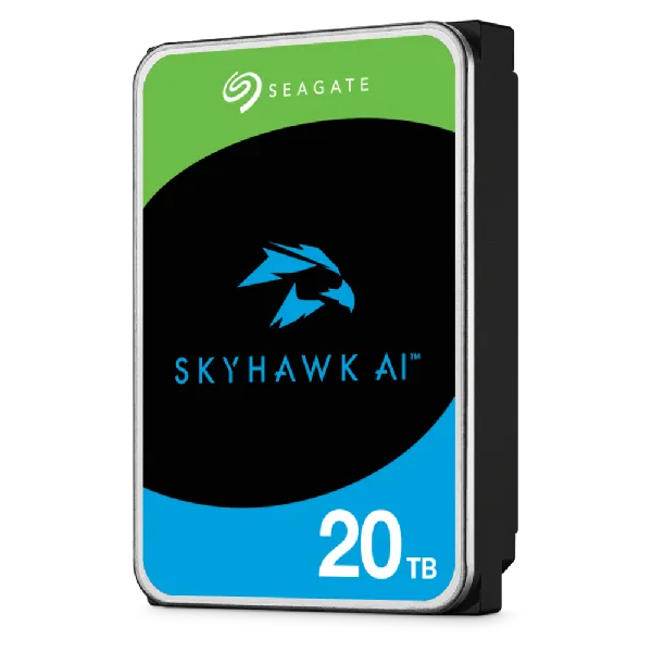 Seagate Skyhawk AI ST20000VE003 20TB 3.5'' HDD Surveillance Drives; SATA 6GB/s Interface; 512MB Cache; RPM: 7200; 512e; 5 Year l