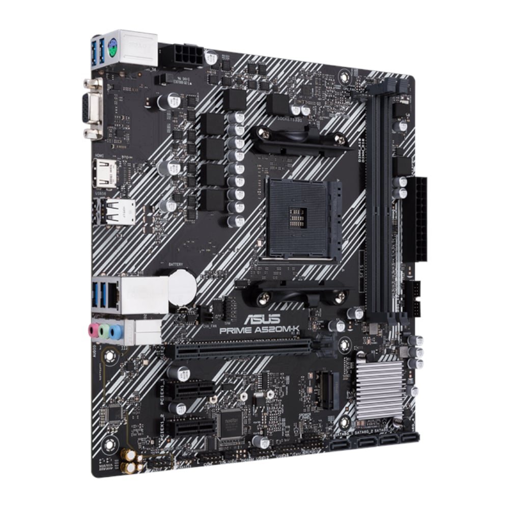 ASUS PRIME A520M-K: AMD AM4 Motherboard for Ryzen 5000 | Compact & Efficient, designed for optimal performance.