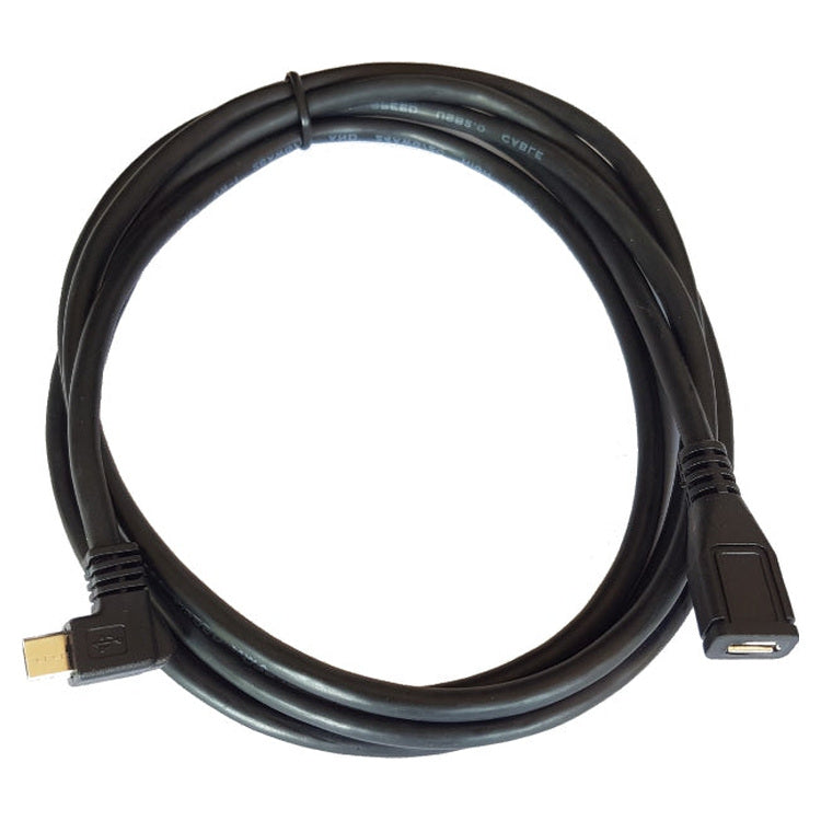 MicroWorld 1.5m Micro USB 90° Angled Male-to-Female Cable – product view