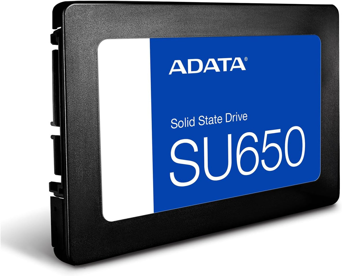 ADATA SU650 solid state drive on a white background