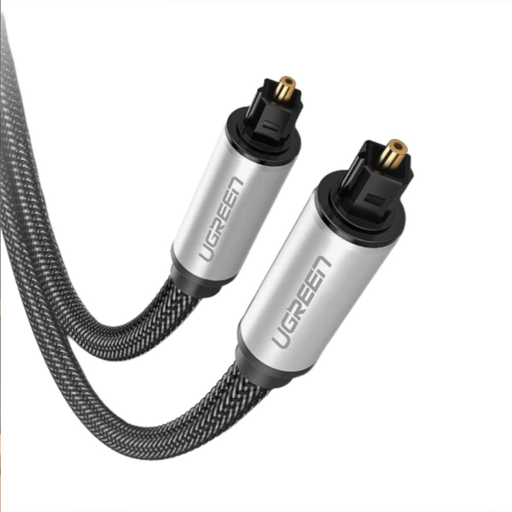 UGreen AV108 Male to Male Toslink Optical Audio Cable 2m – Grey
