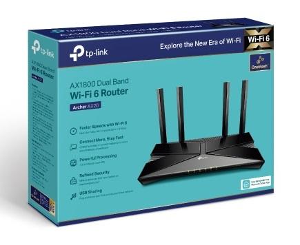 AX1800 Dual-Band Wi-Fi 6 Router with Ultra-Fast Speeds Up to 1.8 Gbps - TL-ARCHERAX20