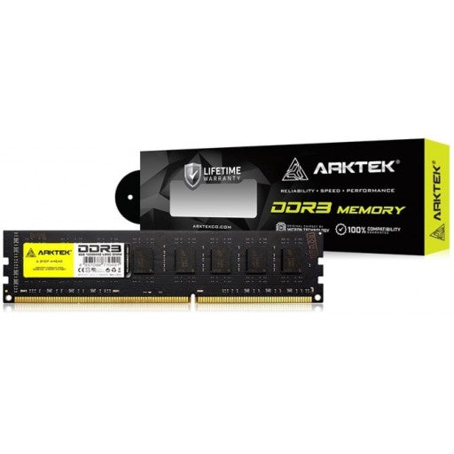 Arktek Memory 4GB DDR3-1600MHz PC DIMM RAM Module - AKD3S4P1600