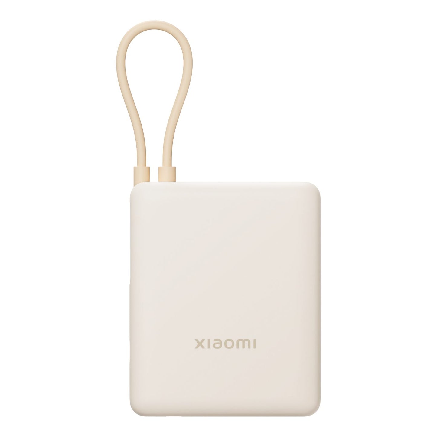Xiaomi 33W Power Bank 10000 (Integrated Cable) - Tan, featuring a sleek design for fast, portable charging convenience.