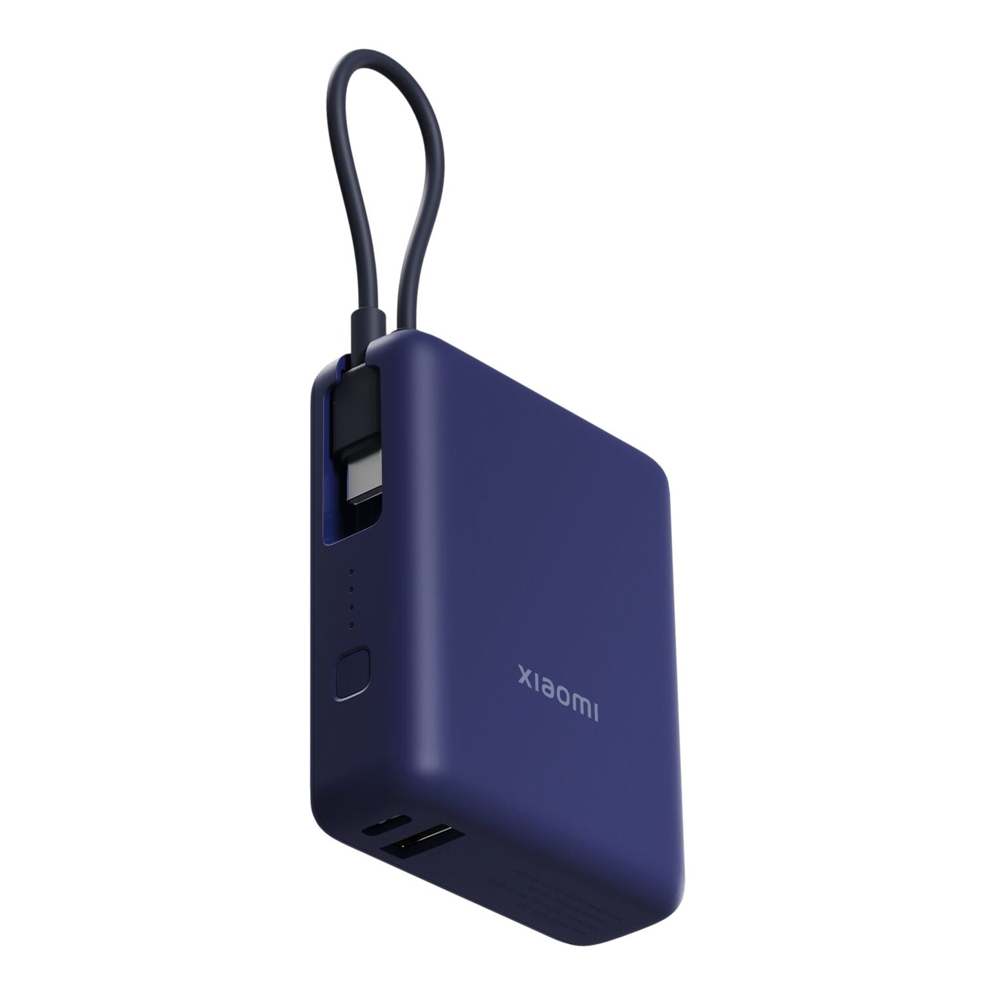 Xiaomi 33W Power Bank 10000 (Integrated Cable) - Blue offers fast, portable charging with a sleek design for convenience.