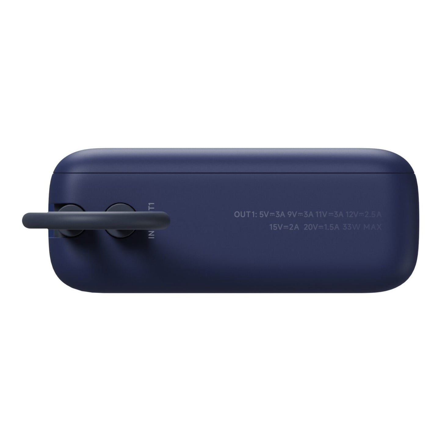 Xiaomi 33W Power Bank 10000 (Integrated Cable) - Blue, featuring a sleek design for fast charging on the go.