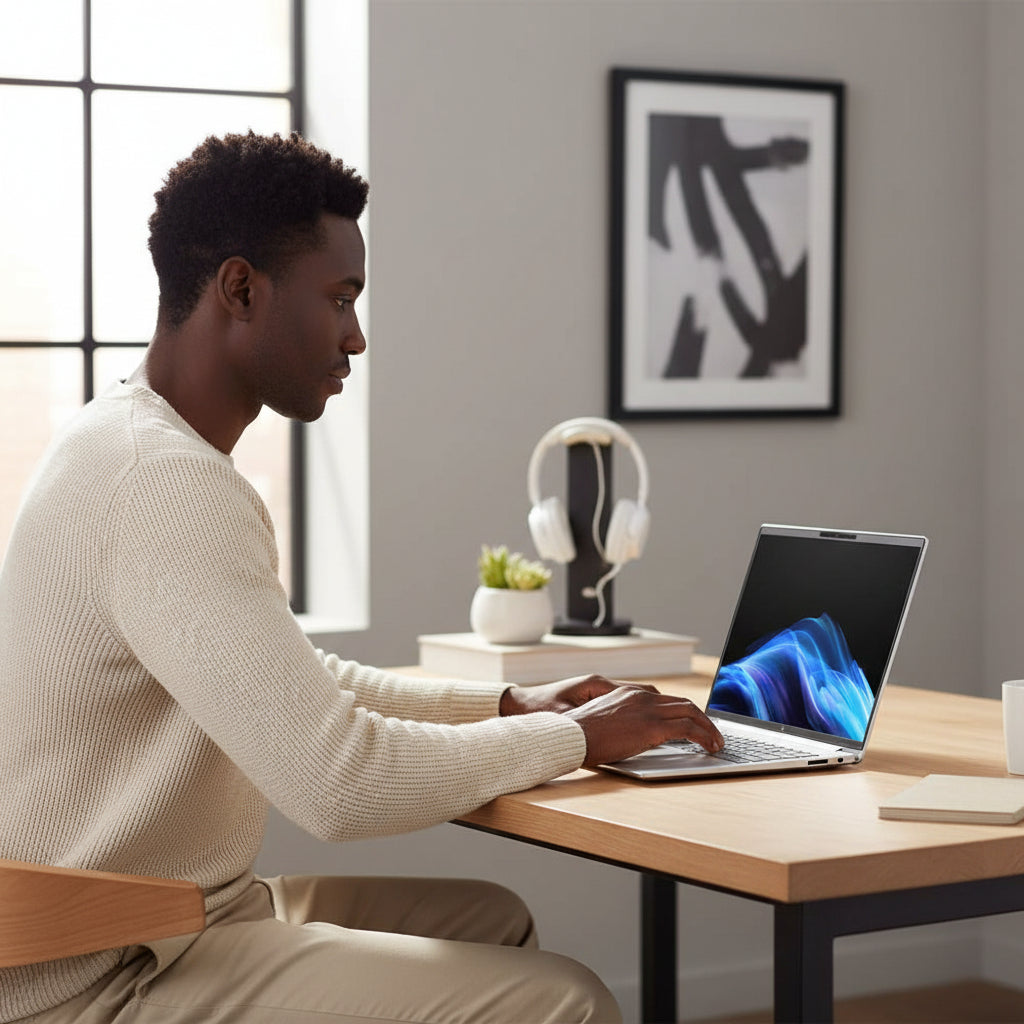 Top bezel of HP ProBook 4 G1i with integrated FHD webcam and dual microphones.