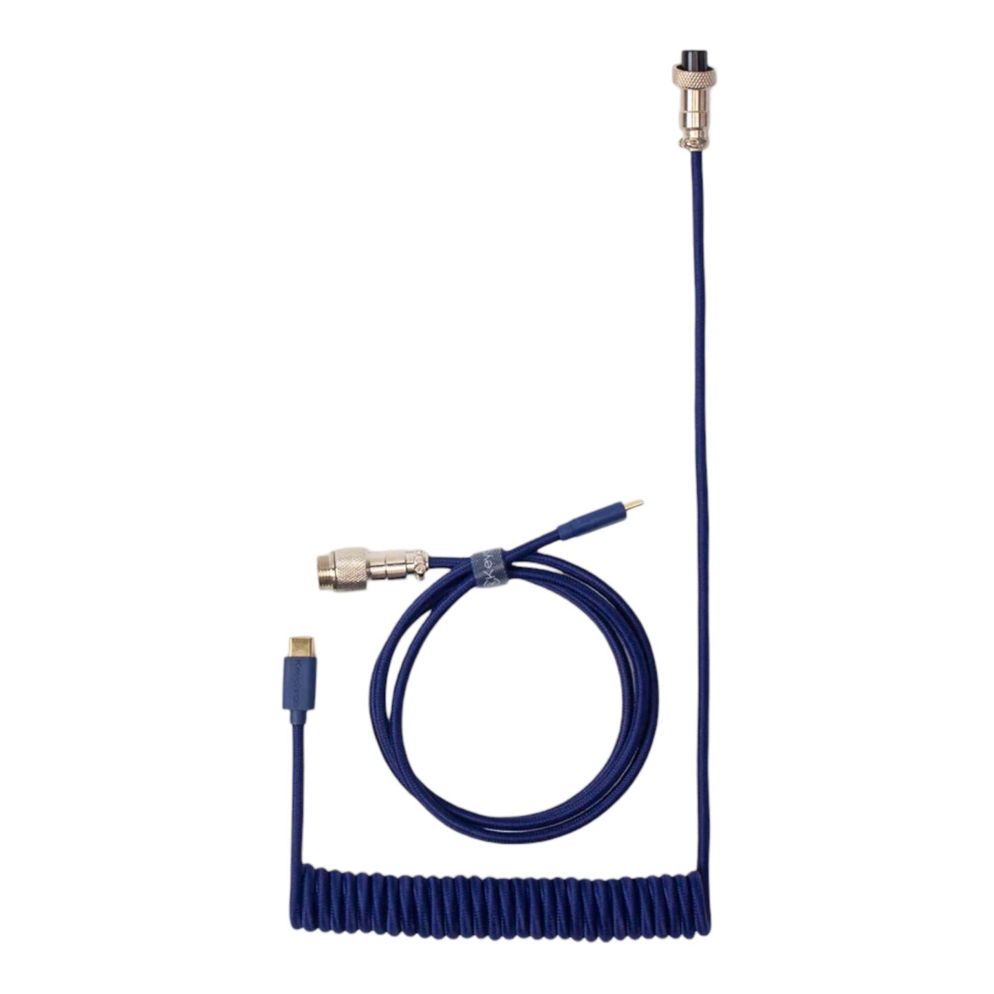 Keychron GX12 coiled aviator cable blue edition