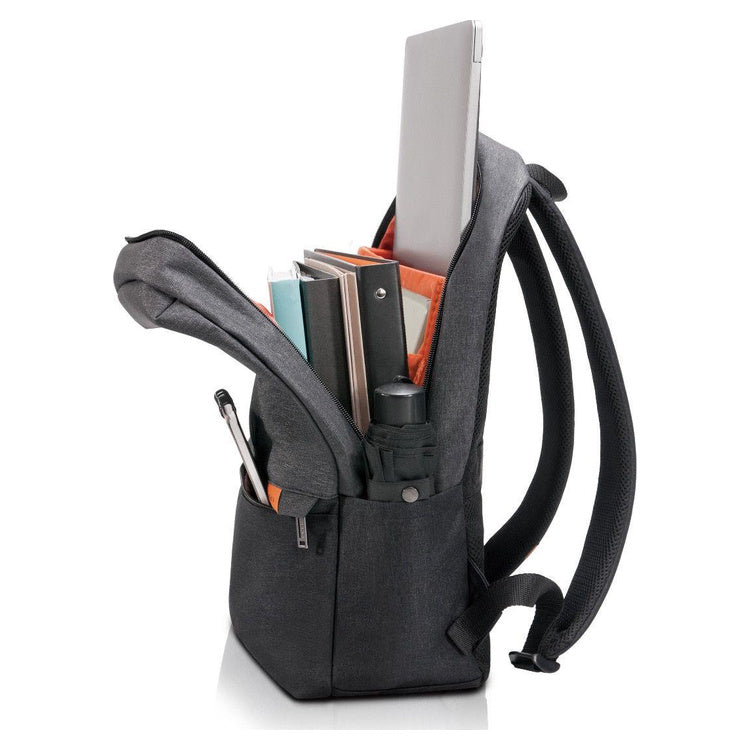 RCT ZEA2 CW14Q1B-B laptop and backpack bundle – 105 Light backpack side view with illustrative contents