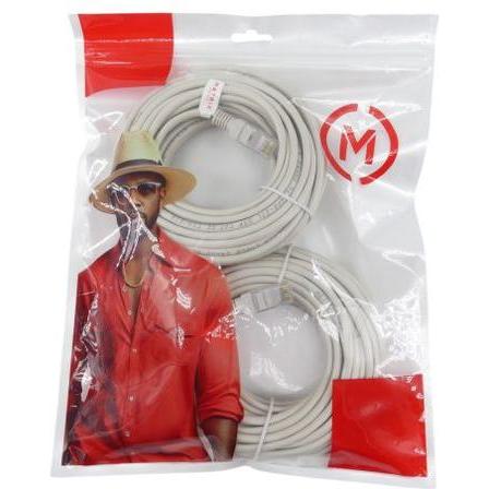 Cat5e 1m Solid Copper (Pack of 2x) - Light Grey Cable - CAT5-SC-01X2