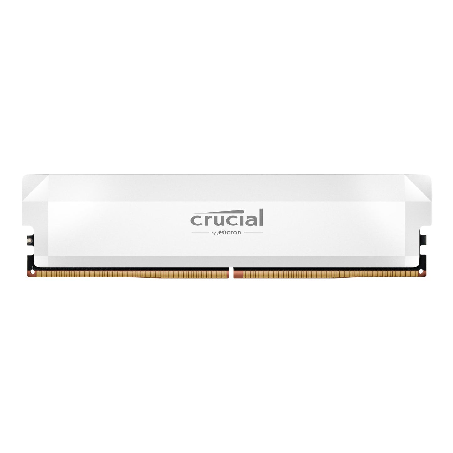 Crucial Pro Overclocking 16GB DDR5 6400MHz UDIMM CL38 Desktop Memory – White High-Speed RAM for gamers and creators.