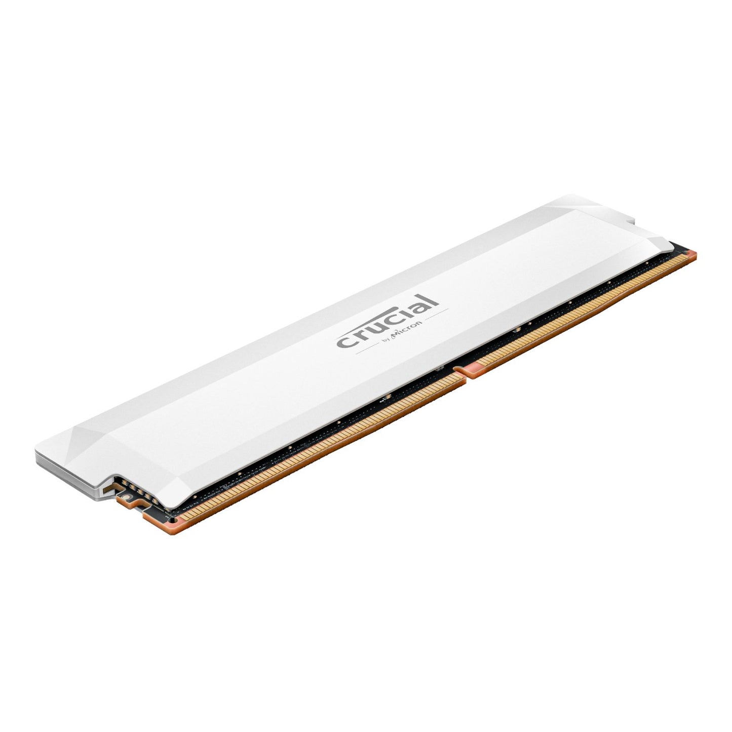 Crucial Pro Overclocking 16GB DDR5 6400MHz UDIMM CL38 Desktop Memory – White High-Speed RAM for gamers and creators.