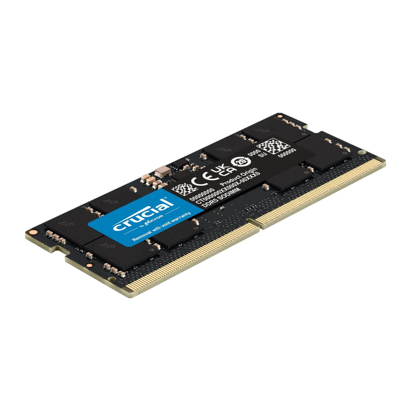 Crucial 64GB DDR5‑5600MHz CL46 262‑Pin SO‑DIMM Laptop Memory enhances performance for multitasking and content creation.