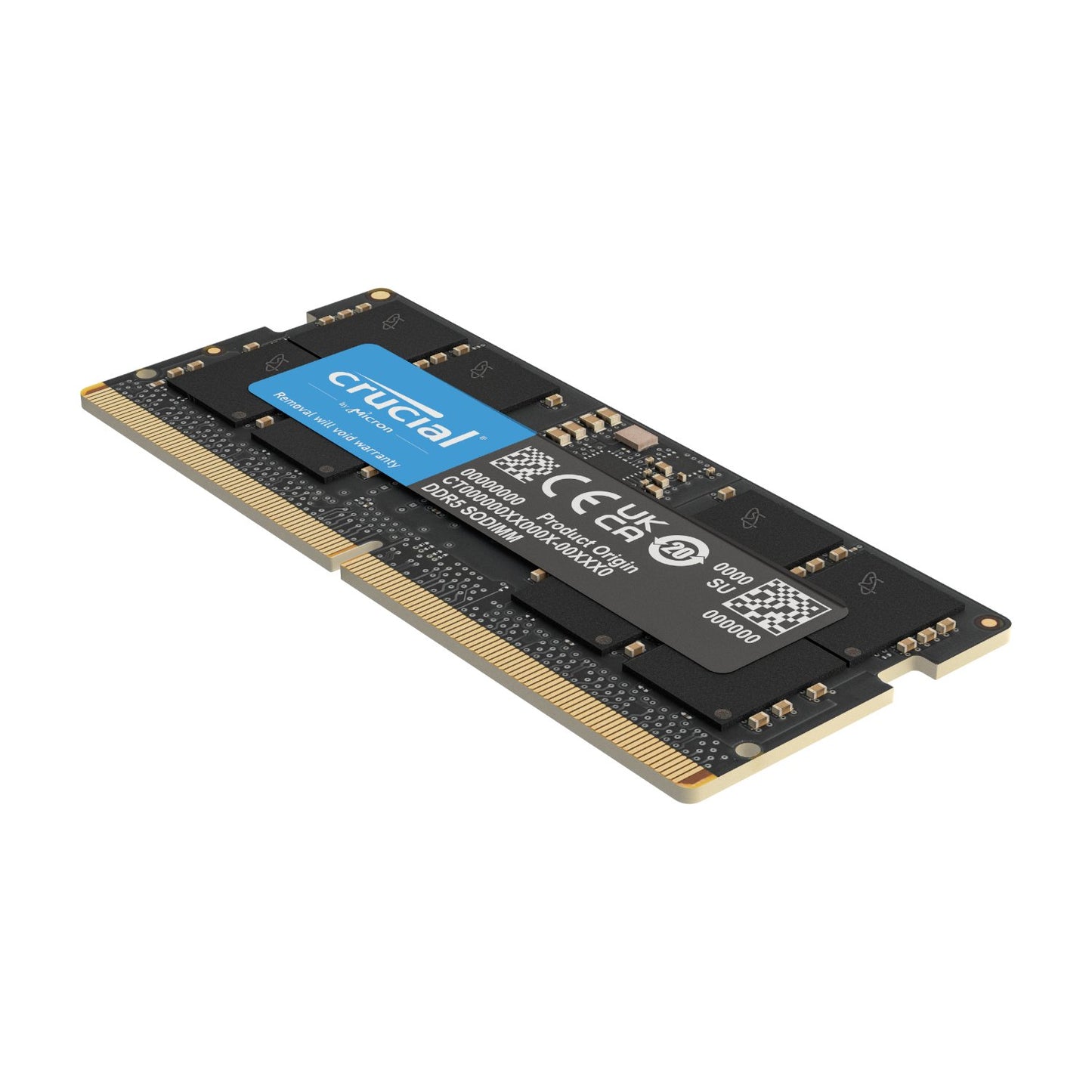 Crucial 64GB DDR5‑5600MHz CL46 262‑Pin SO‑DIMM Laptop Memory for enhanced multitasking and performance.