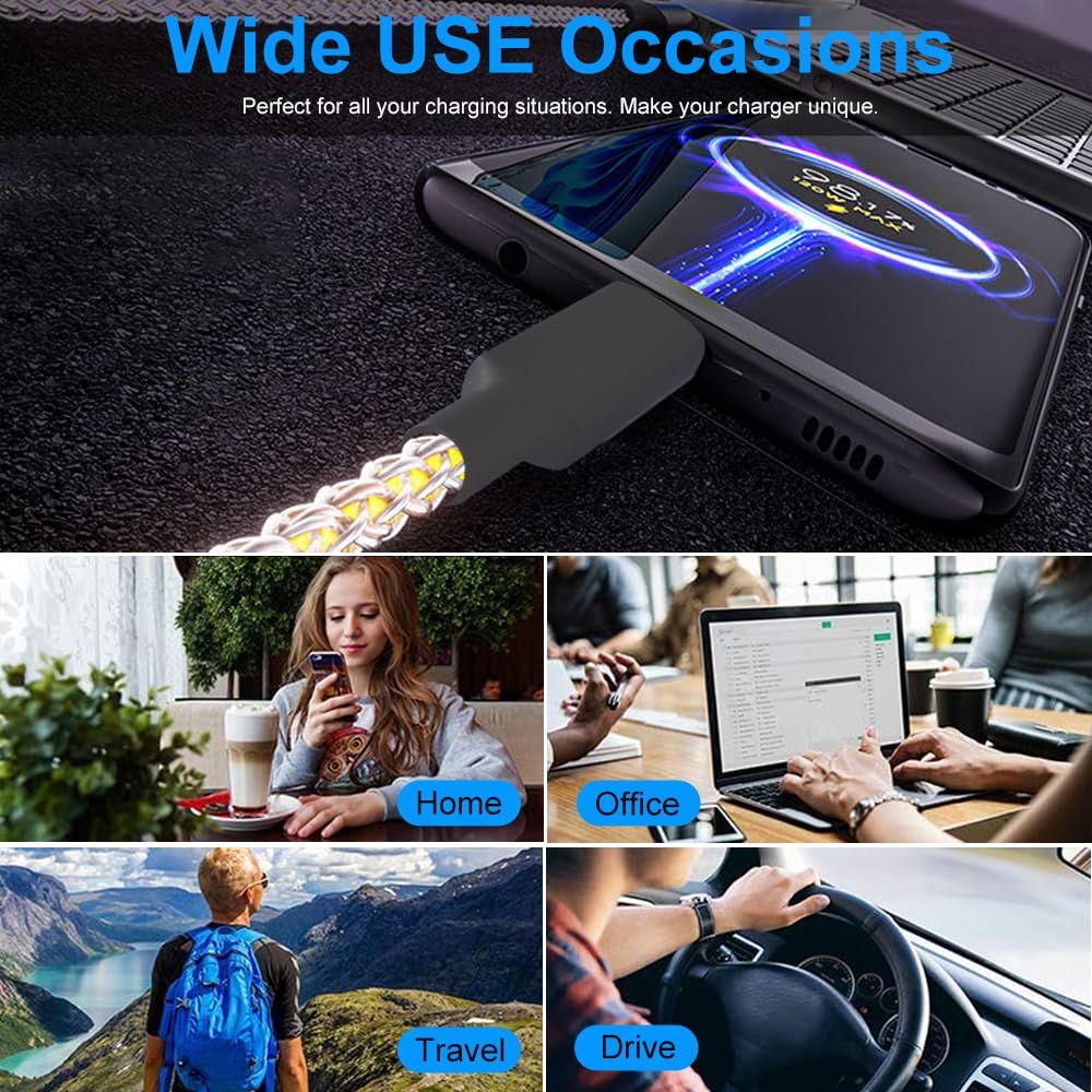 Philips USB Type-A To USB Type-C 3A Fast Charge Data Cable with RGB - 1m