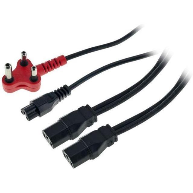Dedicated Power Cable 1 Clover Female + 2 Kettle (IEC) (Female) - PC-6D2ICC13BK3.8