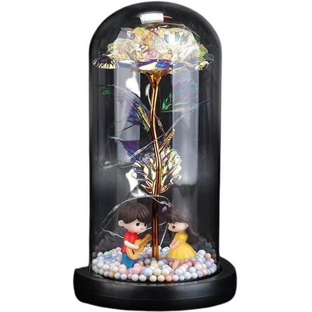 Glass Dome Night Light - Forever Serenading Lovers - VTS-SL