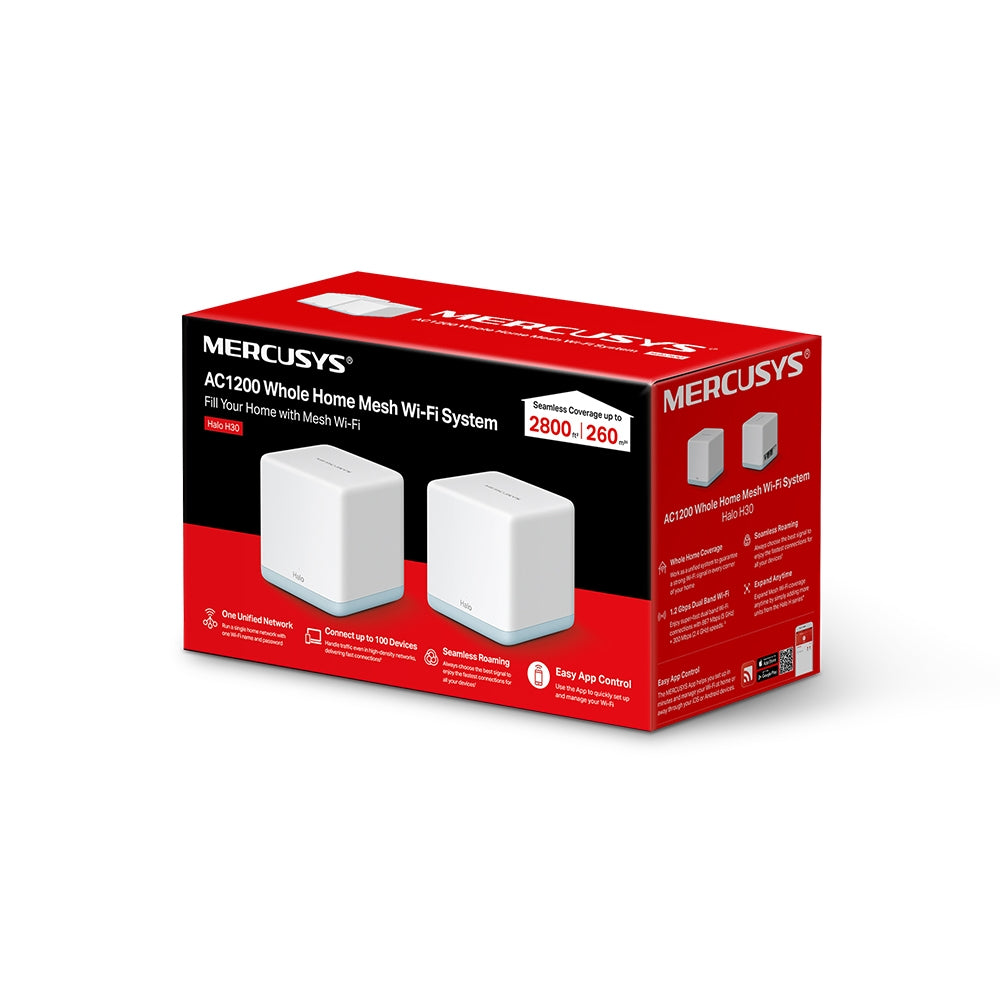 Mercusys Halo H30G Home Mesh Wi-Fi System - 2 pack