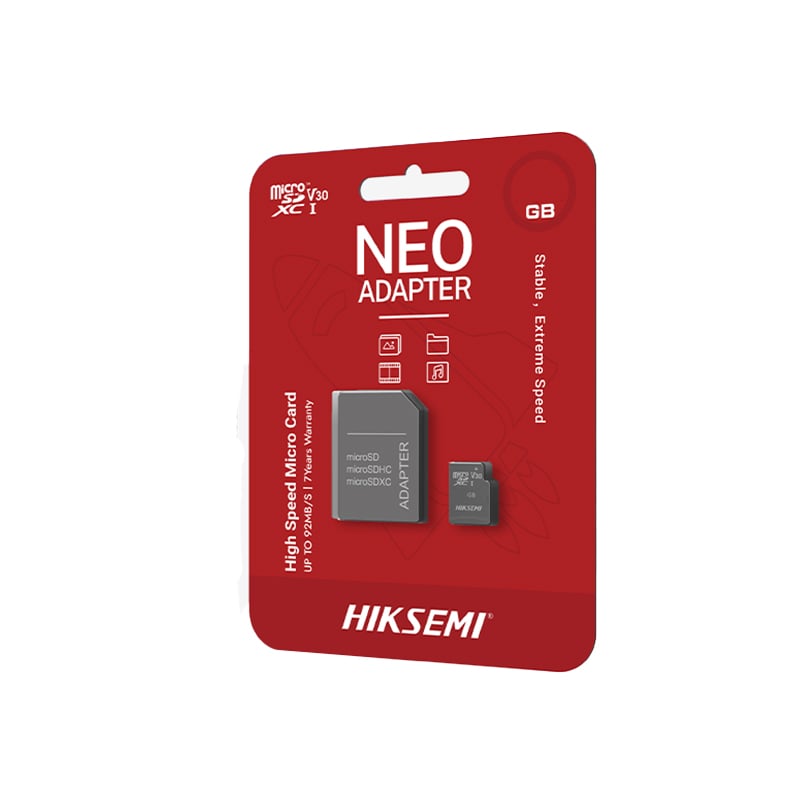 HIKSEMI C1 64GB Micro SD Card with Adapter – High Speed, Class 10, U1, ideal for Full HD in phones, cameras, and drones.