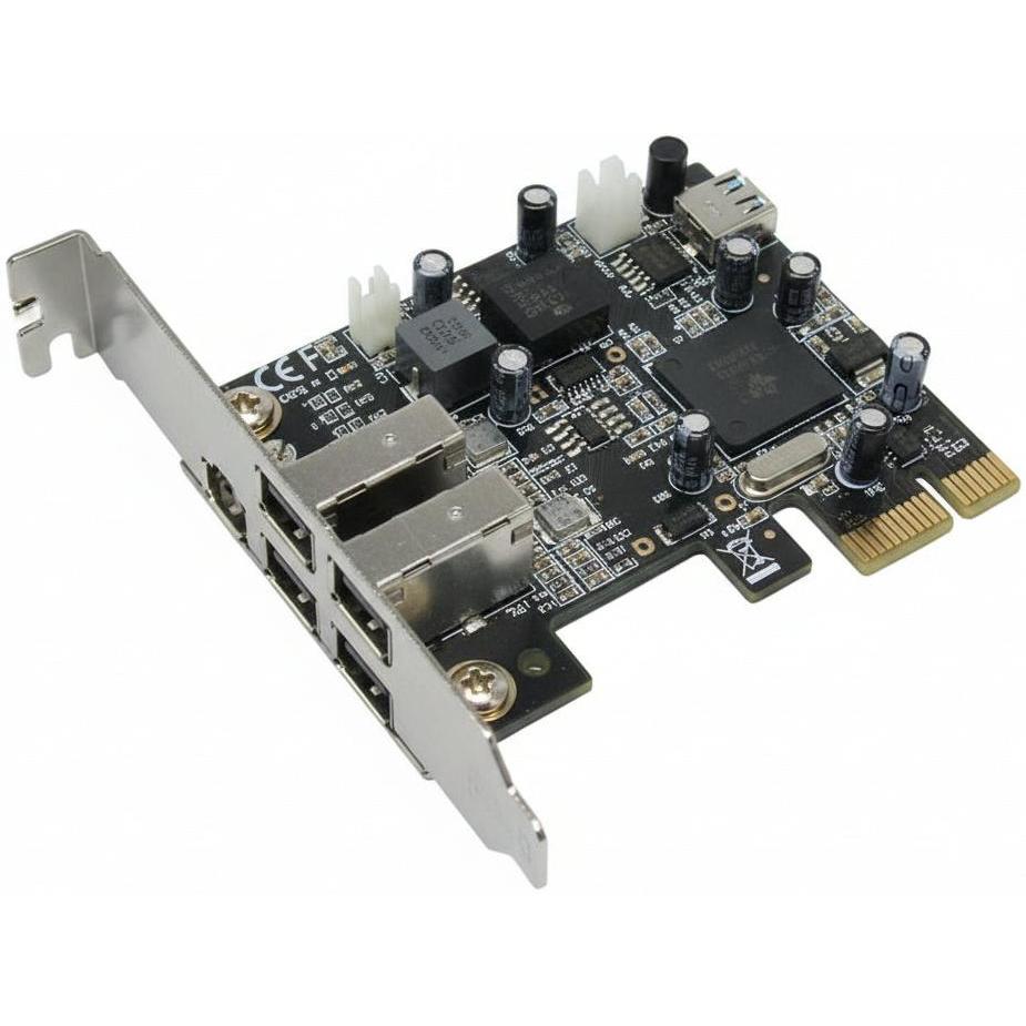 High-Speed PCI-E Firewire Expansion Card with 1x 4-Pin and 3x 6-Pin Ports - E0002