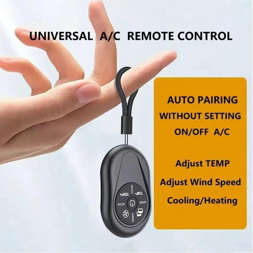 The remote pointed at a split-type air conditioner unit.