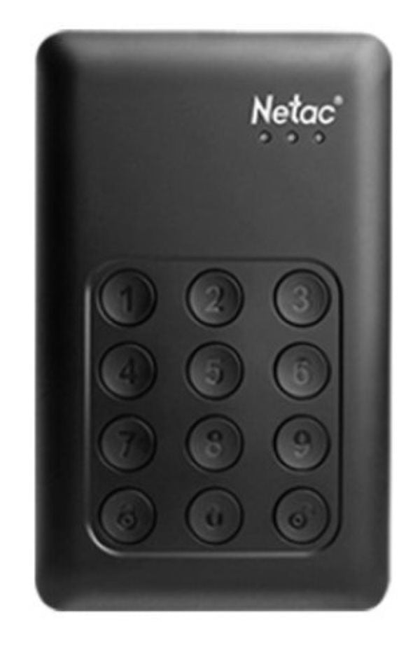 Netac 2.5 USB3 1TB SECURE External Hard Drive with AES256 Encryption for ultimate data security and portability.