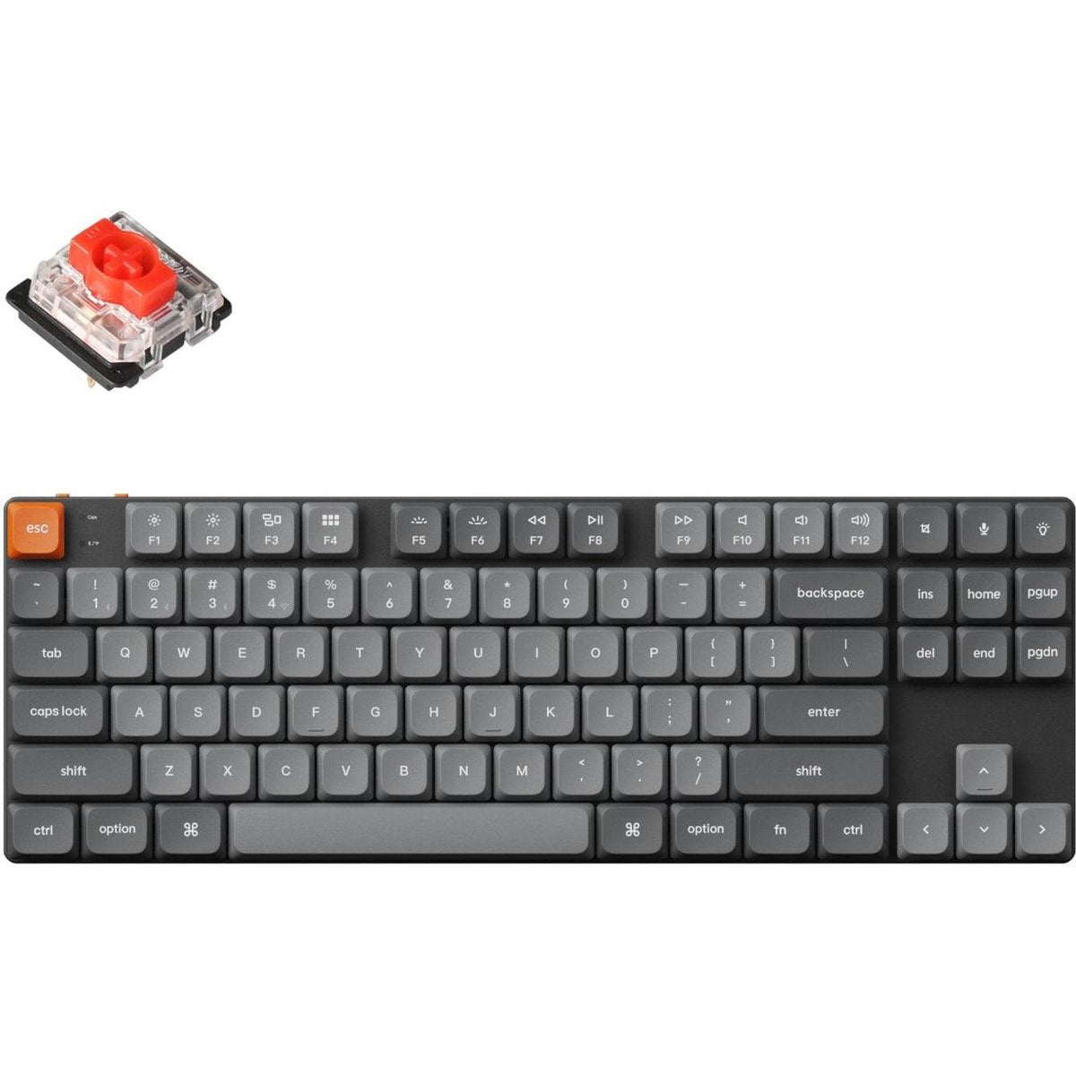 Keychron K1 Max QMK/VIA 80% Wireless Custom Mechanical Keyboard | RED Switches