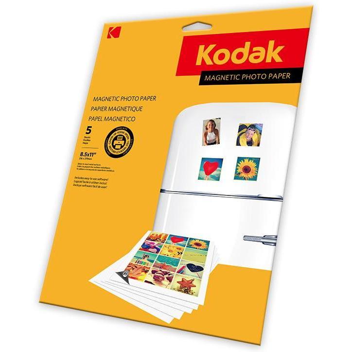Kodak Magnetic Photo Paper Pack - 5 A4 Sheets for Vibrant Prints - 5740019