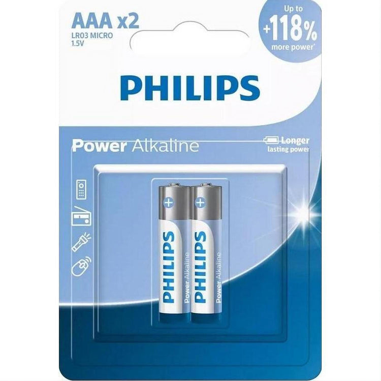 Philips LR03P2B/40 AAA Power Alkaline batteries 2 pack