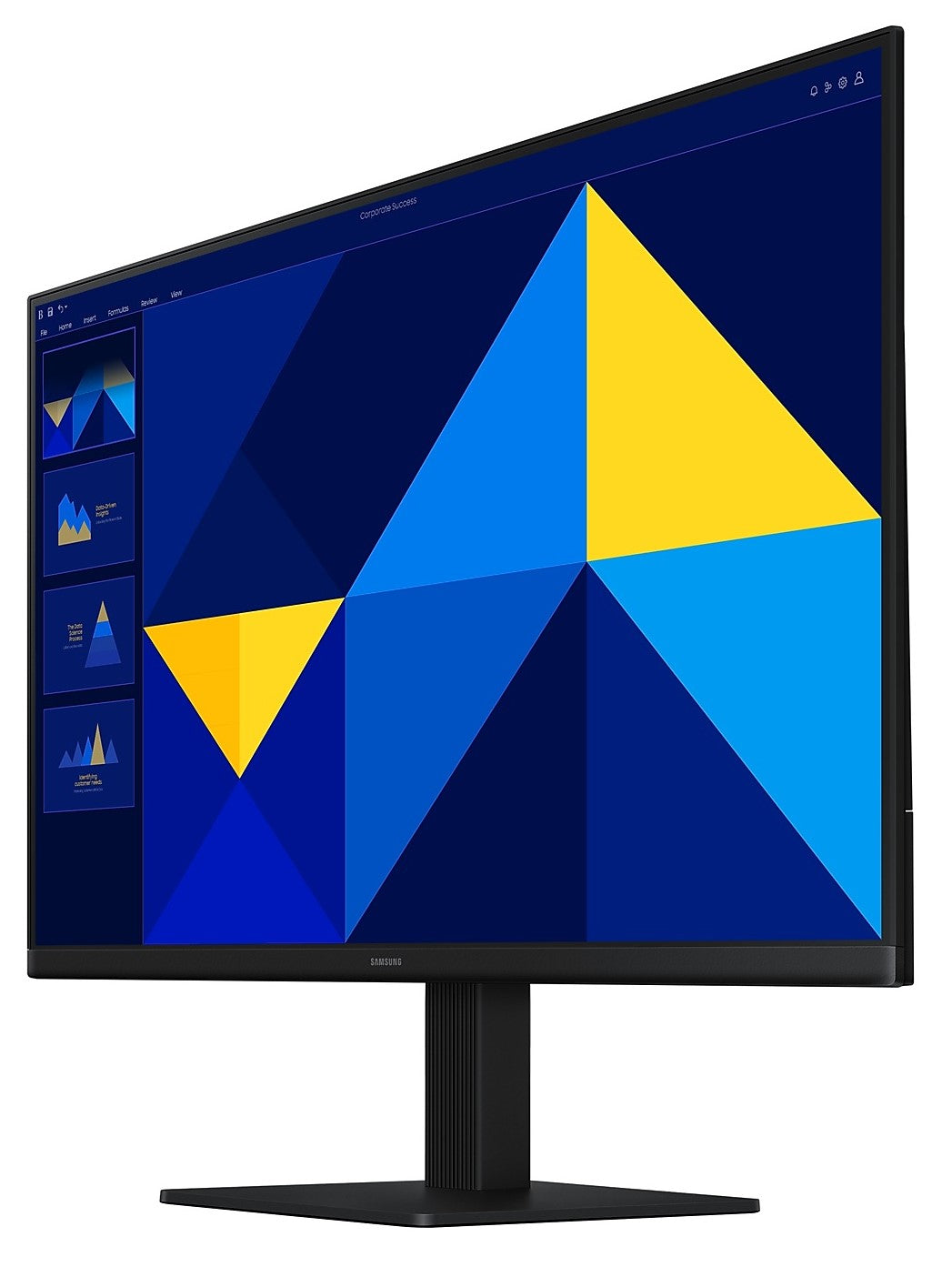 Samsung LS27D300GA 27'' FHD IPS Monitor; Borderless Design showcases vibrant visuals and a sleek, modern aesthetic.