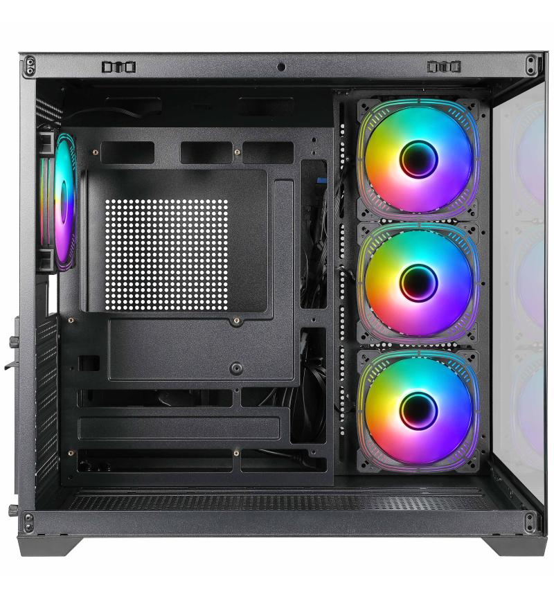 M-Link ATX Gaming Case, Tempered Glass panels, water cooling support