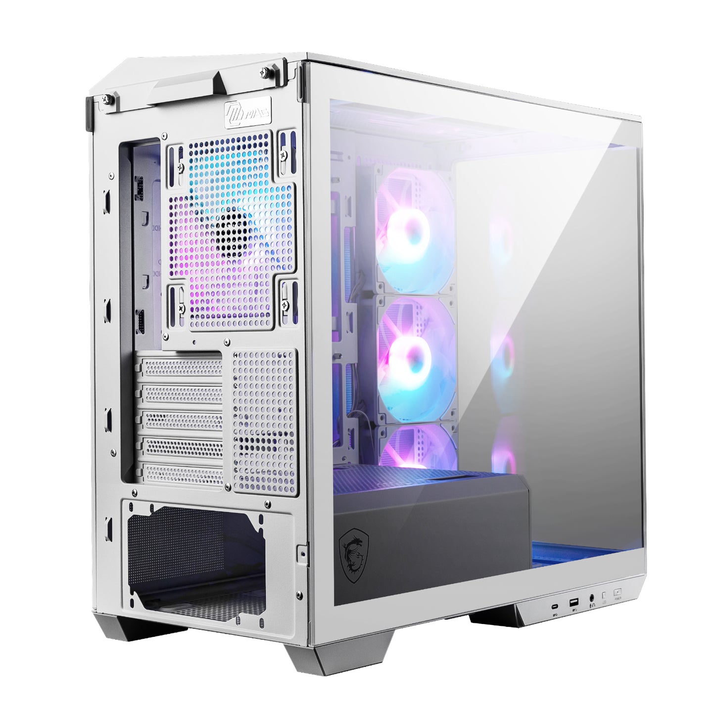 MSI MAG PANO M100R PZ M-ATX ARGB Gaming Chassis - White