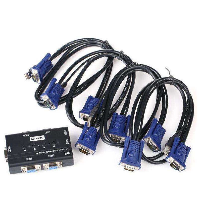 4 Port Manual VGA USB KVM Switch