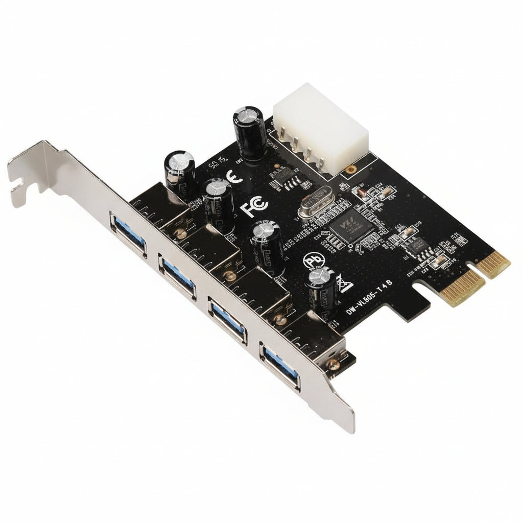 MicroWorld USB3.0 PCIe Expansion Card - 4 Ports, 5Gbps Speed for Ultimate Connectivity - TXB048