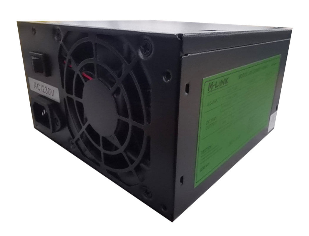 M-LINK Black 450W SATA ATX IEC Power Supply Unit -NO 8 Pin PCI-e Power ensures reliable performance for your PC.