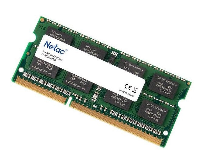 Netac 8GB DDR3 1600 SODIMM Laptop Memory NTBSD3N16SP-08 enhances laptop speed with low voltage 1.35V DDR3L RAM module.