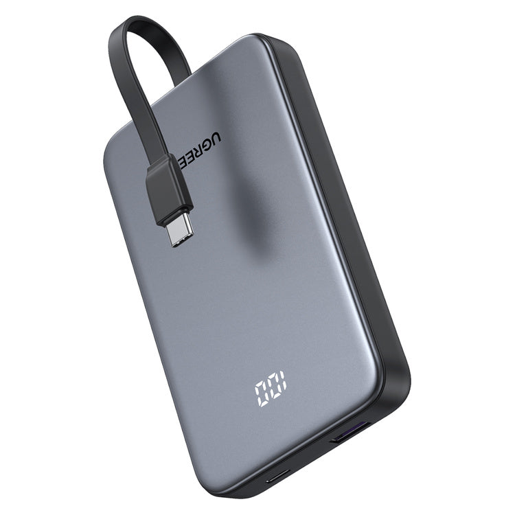 UGREEN 10000mAh 20W Power Bank with Built-in Cable (PB526-75161B) – alternate product view
