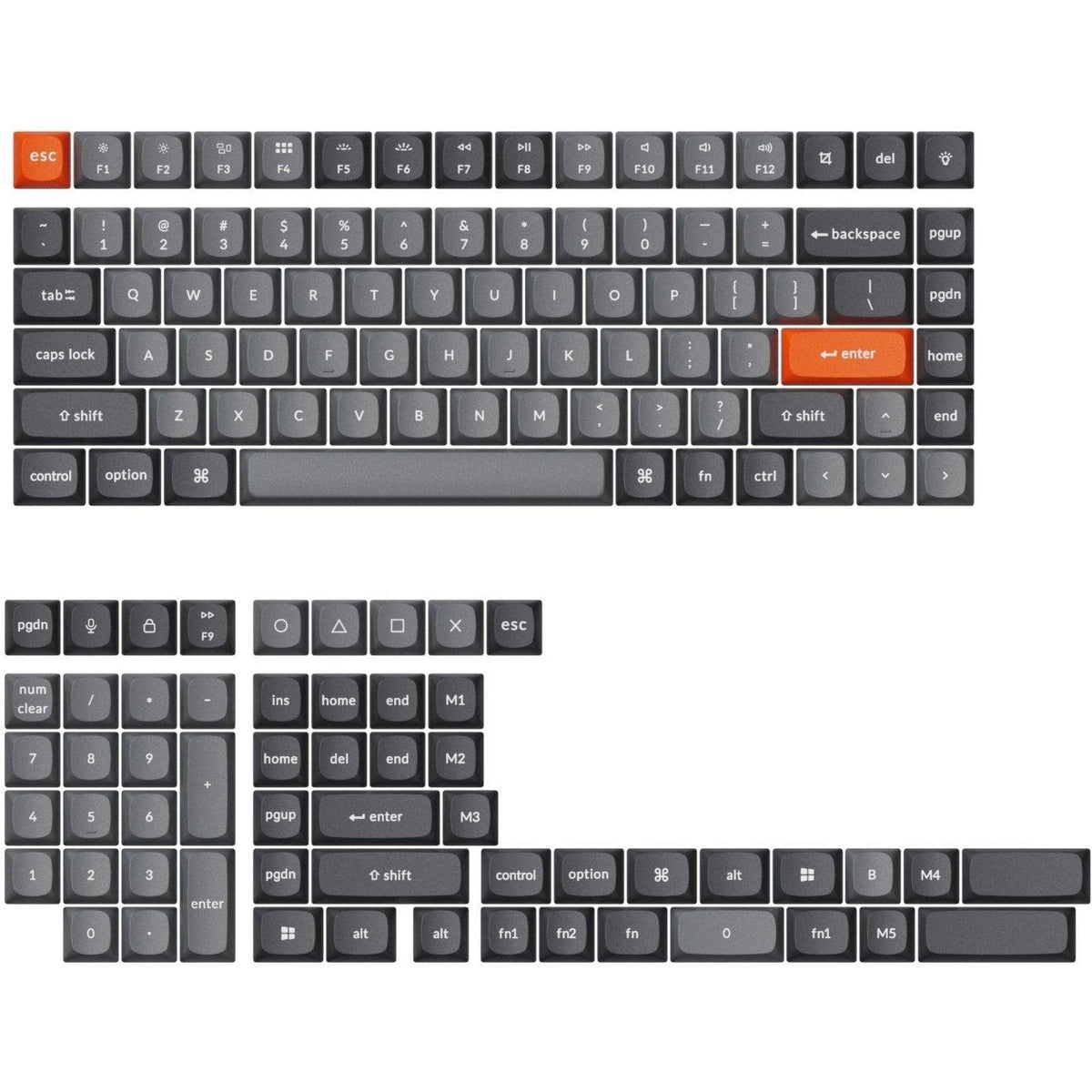 Keychron Double-Shot PBT OSA Keycap Set - Grey
