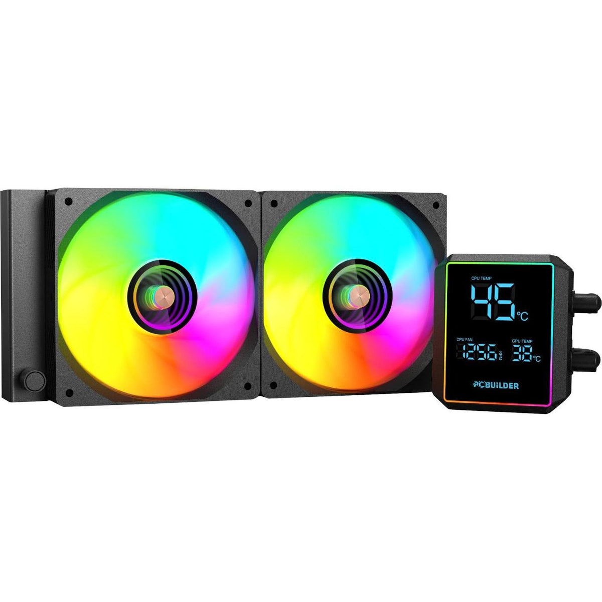 PCBuilder BLIZZARD FROST 240mm AIO ARGB Liquid CPU Cooler - Black