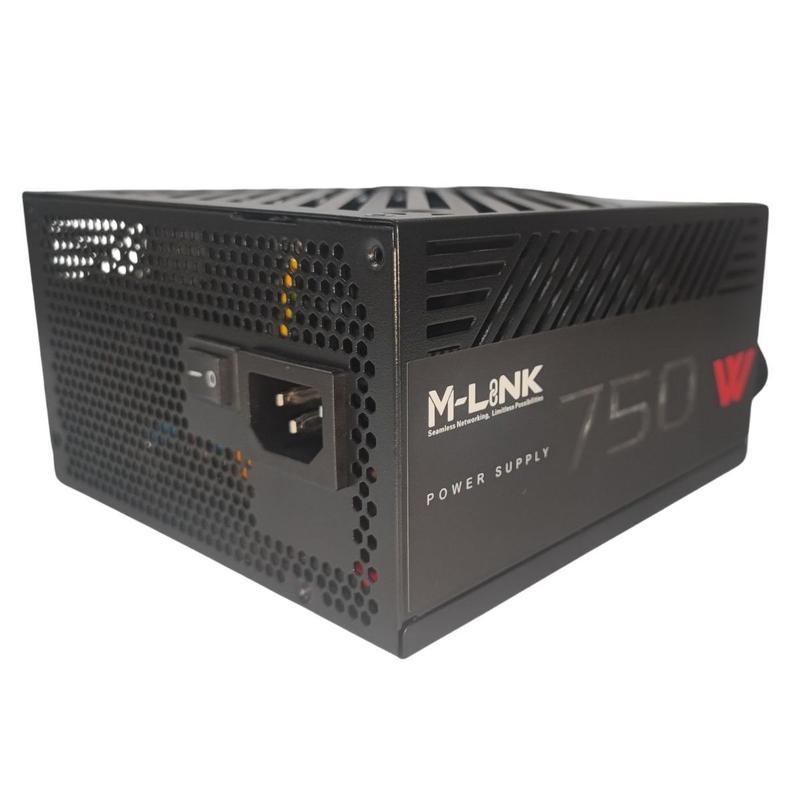 M-Link 750W Power Supply - 80 Plus Bronze Certified with 120mm Cooling Fan