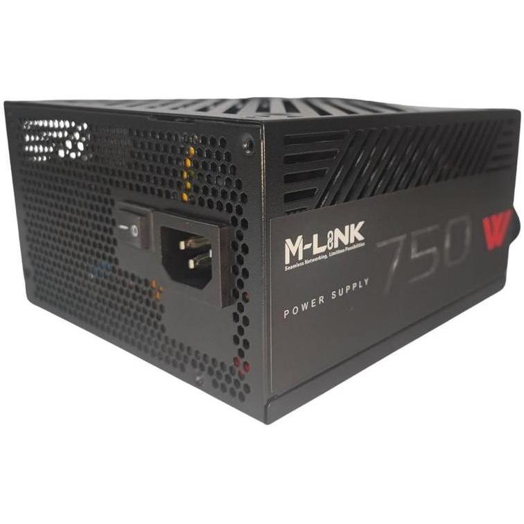 M-Link 750W Power Supply - 80 Plus Bronze Certified with 120mm Cooling Fan