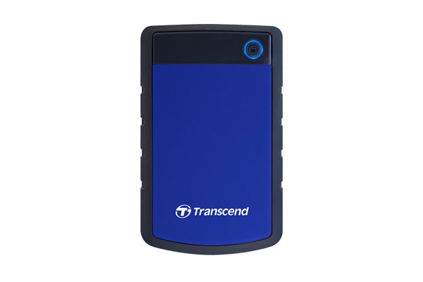 Durable and efficient, this PRE-Loved - Transcend StoreJet 1TB Rugged Blue Portable Hard Drive offers lightning-fast transfers.