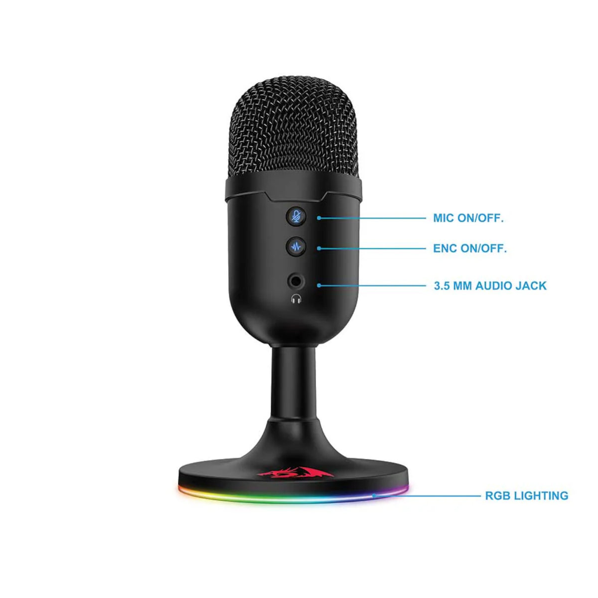 Redragon GM303 PULSAR Gaming Stream Microphone - Black