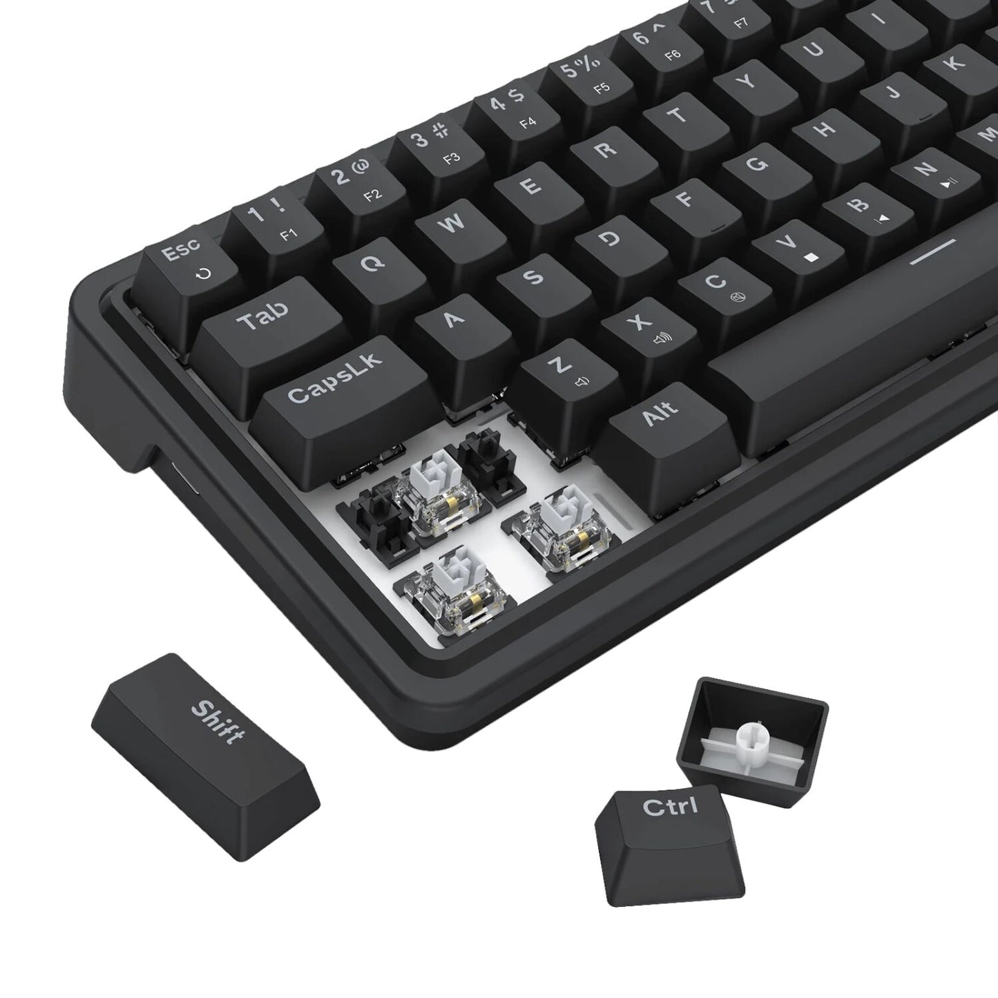 Compact and sleek, the Redragon NOVA K709 65% Wired Gasket RGB Gaming Keyboard - Black offers premium gaming performance.