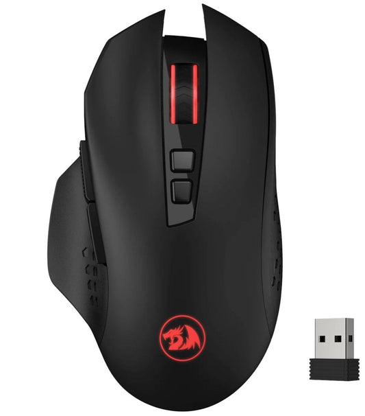 Redragon GAINER M656 Wireless Gaming Mouse 4000DPI - Black features seven programmable buttons for ultimate control.
