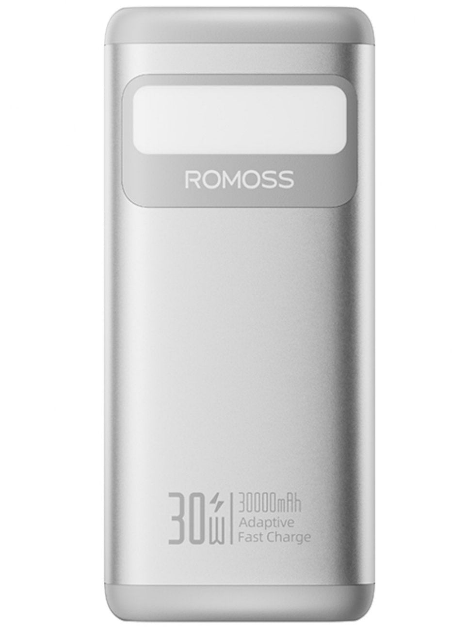 Romoss PMT30 30000mAh 30W Fast Charge Power Bank – Silver offers reliable energy for all your devices.