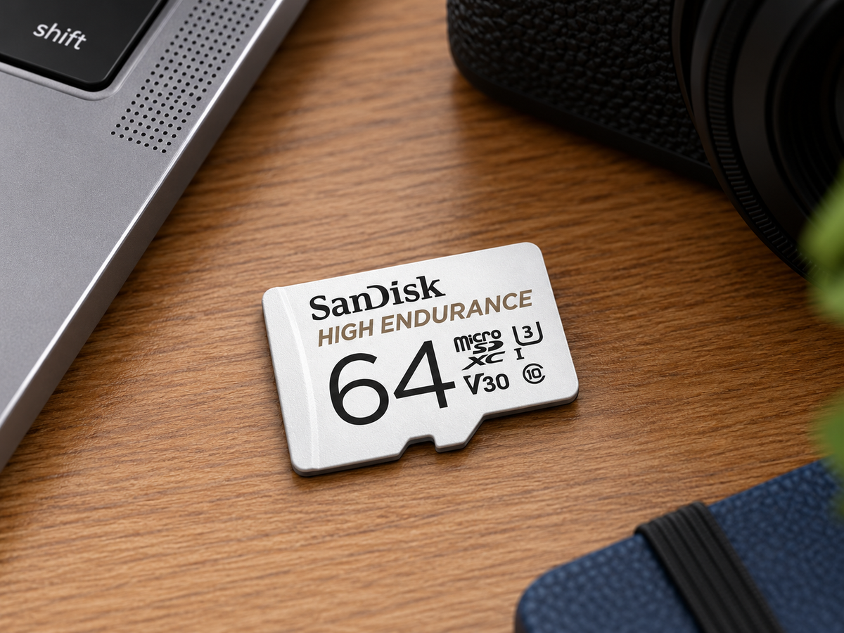 SanDisk High Endurance 64GB microSDXC UHS-I Card with Adapter - SDSQQNR-064G-GN6IA