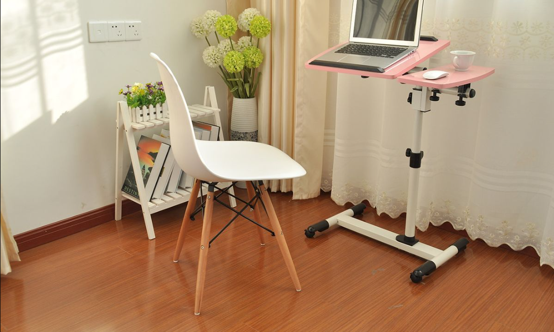 Enhance your presentations with the Portable Laptop & Projector Trolley - Adjustable Height Black Finish - LTS-3-DK.