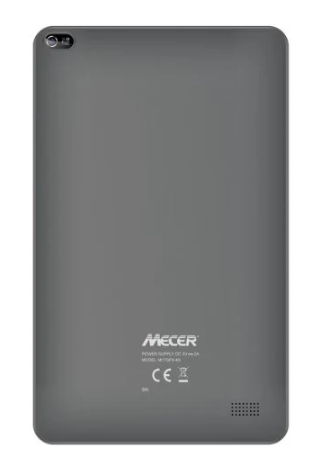 Back view of the Pre-Loved Mecer Xpress Smartlife 10.1-inch 3G Tablet, showcasing its sleek design and features.
