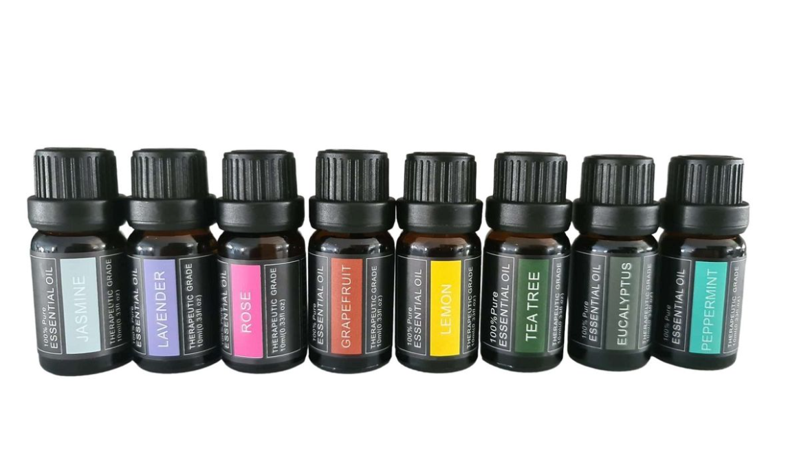 Silkinder Luxury Aromatherapy Essential Oils Collection - 8 Bottles of Pure Bliss (including Rose) with Jasmine and Lavender scents
